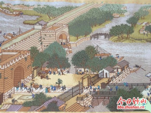 竹山女子绣出6.6米长《清明上河图》